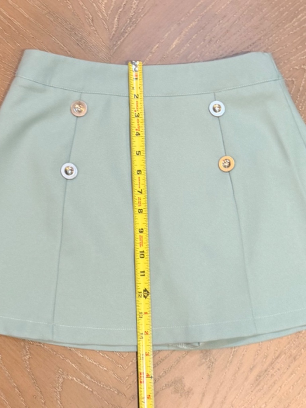 Mint Green Two-Piece Skirt Set w/ White Collar – Retro Style - Picture 3 of 10